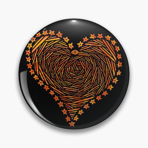 Item preview, Orange And Black Heart designed and sold by Koirainpuisto.