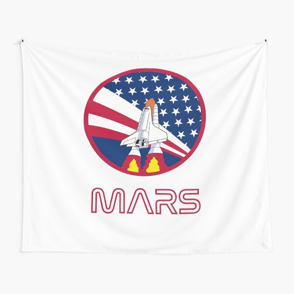 Item preview, Nasa Rocket Ship Mars Space Travel Gift designed and sold by DadJokeDescript.