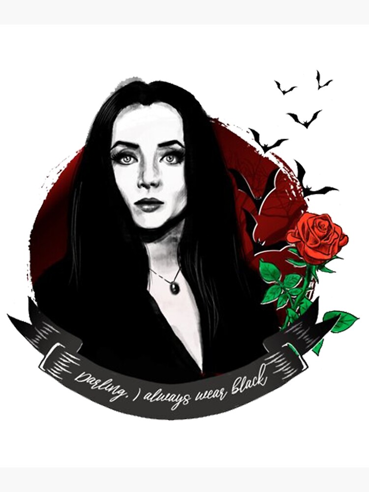 Goth Queens Morticia Addams Poster For Sale By Elizabethles Redbubble 1950