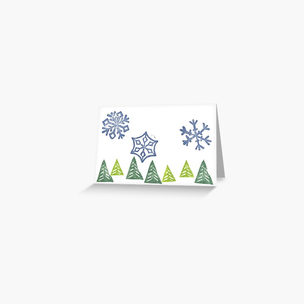 Snowy Trees Greeting Card