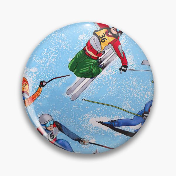 Item preview, Ski Athletes On Blue Spray  designed and sold by SisileeGift.