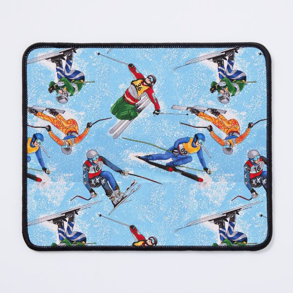 Item preview, Ski Athletes On Blue Spray designed and sold by SisileeGift.