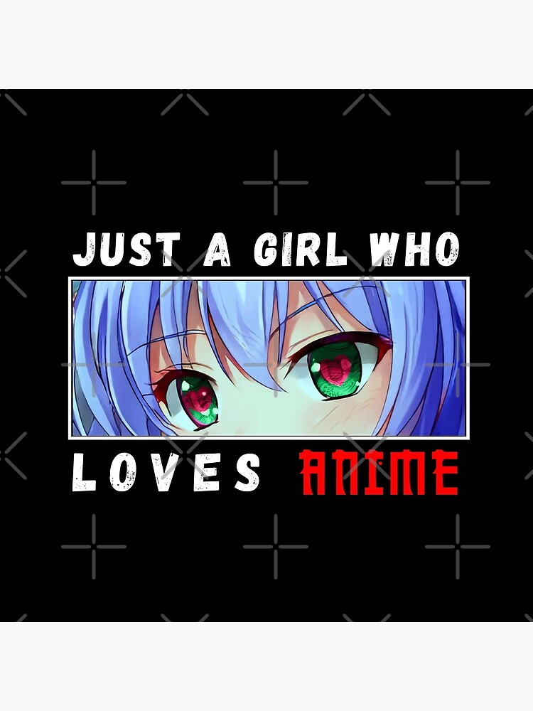 Just A Girl Who Loves Anime / Cute Kawaii Girl Anime Throw Pillow