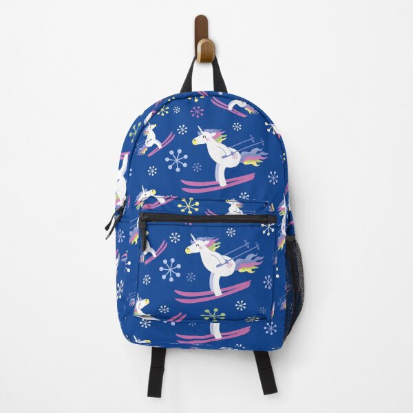 Item preview, Funny Ski Unicorn On Blue designed and sold by SisileeGift.