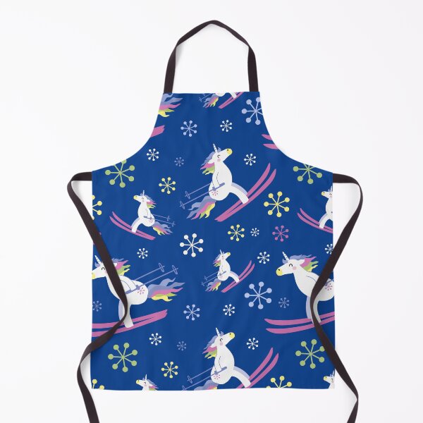 Item preview, Funny Ski Unicorn On Blue designed and sold by SisileeGift.