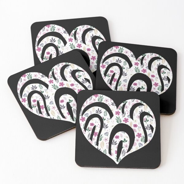 Item preview, Light Pink Flowers in Abstract Love Heart  designed and sold by Trinket-Trickster.