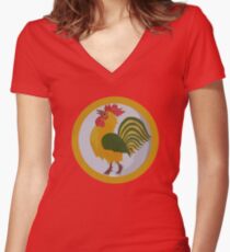 Year of the Rooster Women's Fitted V-Neck T-Shirt