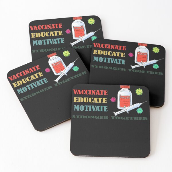 Item preview, vaccinate motivate educate stronger together designed and sold by ShelleyAndre.