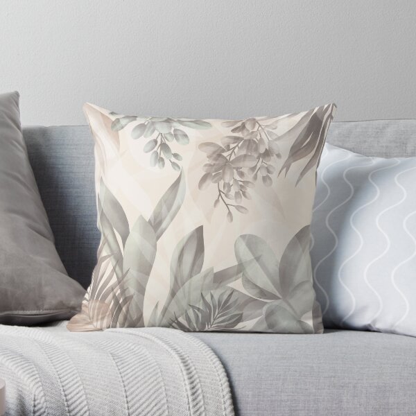 warm flowers Throw Pillow