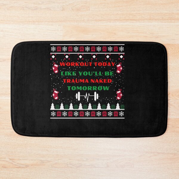 Item preview,  Workout Today Like You'll Be Trauma Naked Tomorrow - Merry Liftmas - Fitness Christmas Sweater  designed and sold by prodesignerpro.