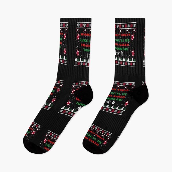 Item preview,  Workout Today Like You'll Be Trauma Naked Tomorrow - Merry Liftmas - Fitness Christmas Sweater  designed and sold by prodesignerpro.