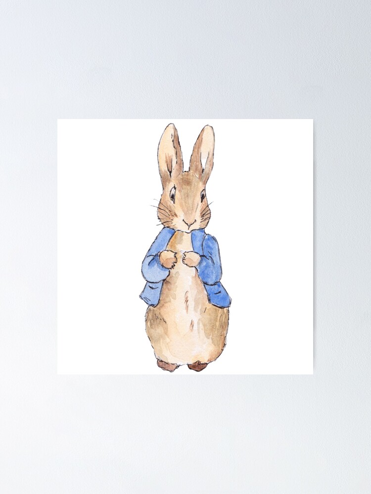 Ilustración acuarela amigos peter rabbit de beatrix potter