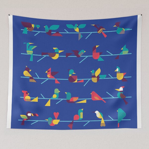Item preview, geometric birds designed and sold by marquezilustra.