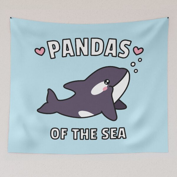 Item preview, Cute Orca Pandas Of The Sea Doodle Funny designed and sold by rustydoodle.