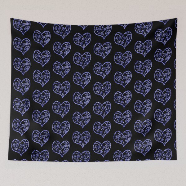 Item preview, Sapphire Blue Glitter Abstract Swirls in Love Heart  designed and sold by Trinket-Trickster.