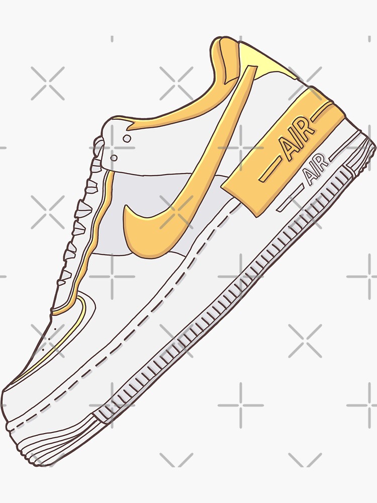 Customized Air Force 1 Sneakers Yellow Bandana Adult and 