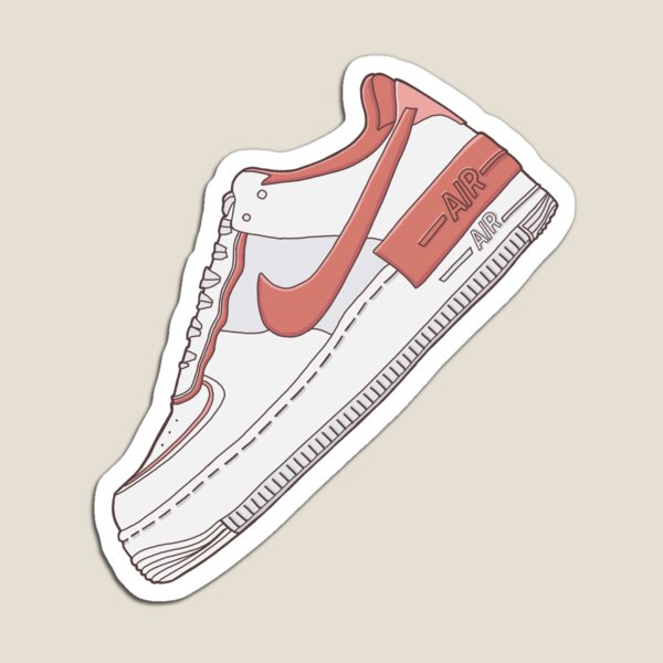 Red Air Force 1 Shoes Sticker for Sale by meeowtine