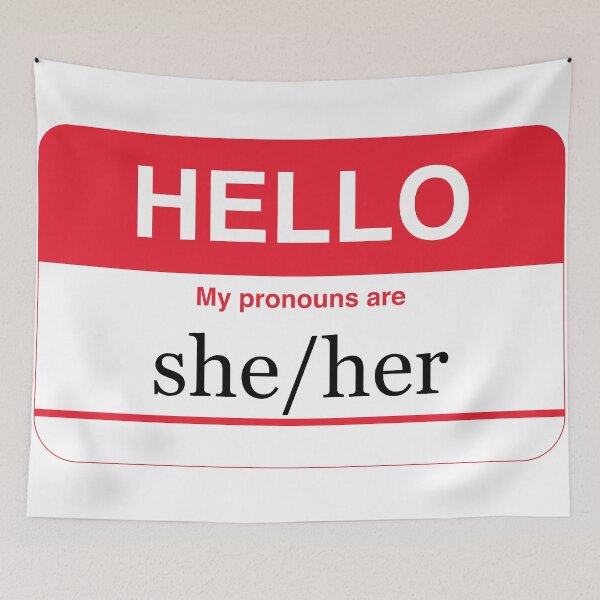 Item preview, My Pronouns are she/her designed and sold by NickiPost.