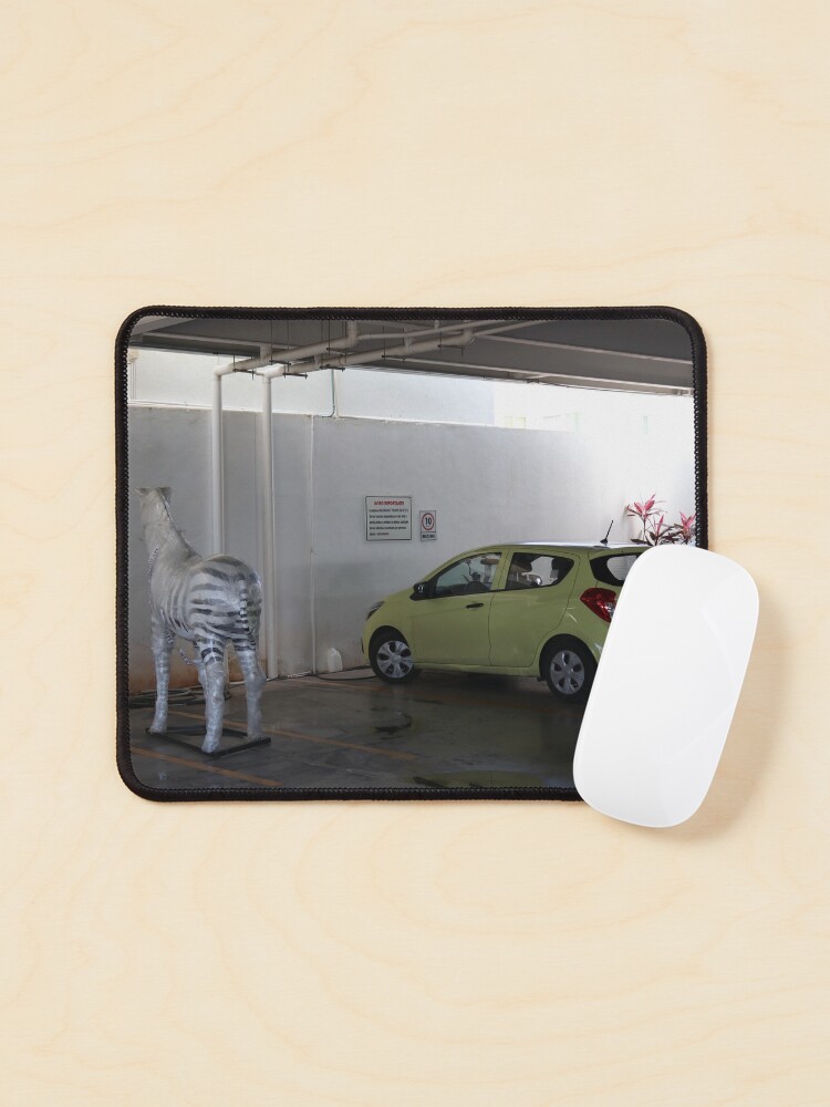 Thumbnail 1 of 5, Mouse Pad, Zebra in the Parking Lot designed and sold by raregamingdump.