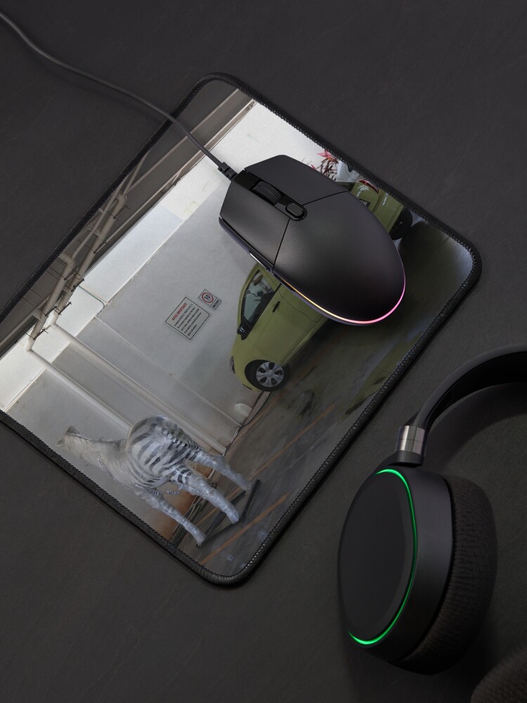 Thumbnail 4 of 5, Mouse Pad, Zebra in the Parking Lot designed and sold by raregamingdump.