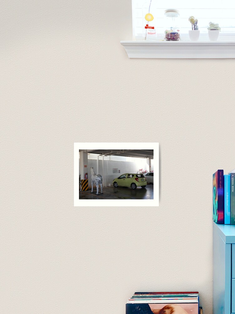 Thumbnail 2 of 3, Art Print, Zebra in the Parking Lot designed and sold by raregamingdump.