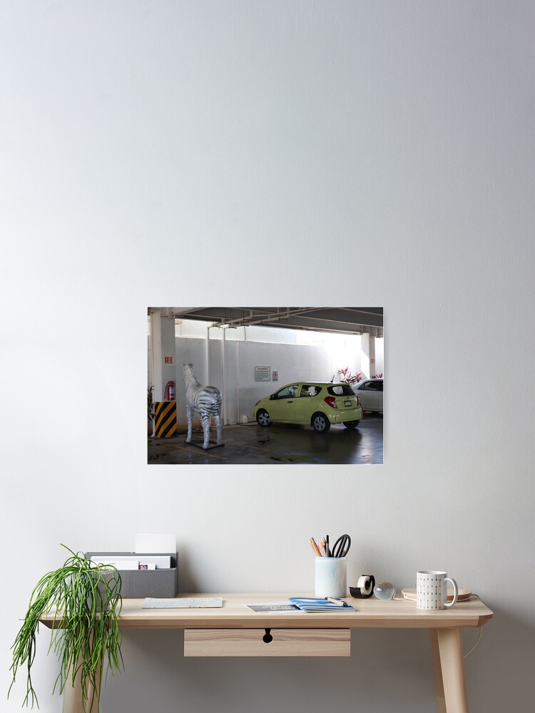 Thumbnail 2 of 3, Poster, Zebra in the Parking Lot designed and sold by raregamingdump.