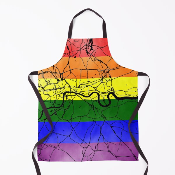 Item preview, London Rail River LGBT+ Rainbow Pride Flag Map designed and sold by cashewdays.