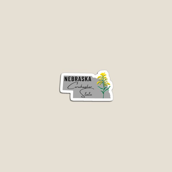Item preview, Nebraska with State Flower & Nickname designed and sold by bucketlistflame.