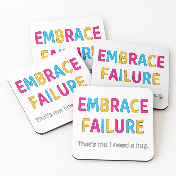 Item preview, Embrace Failure - Multicolor Pink Blue Orange designed and sold by ThatIsSomething.