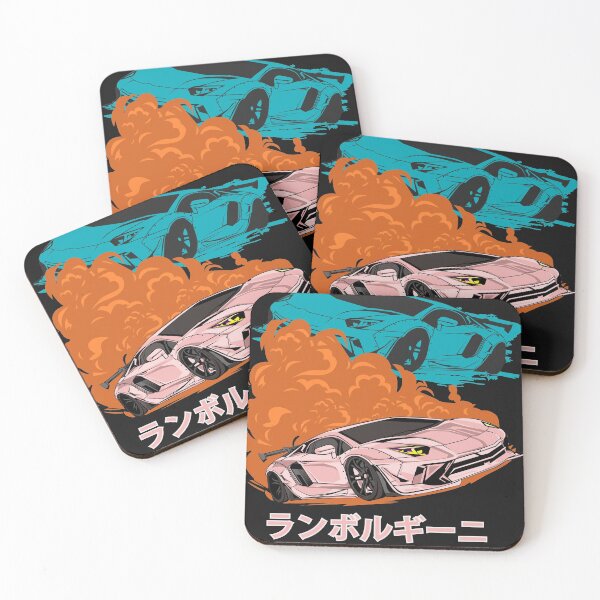Item preview, Lamborghini Aventador SuperCar Racing Fire Japan Style Pink  designed and sold by viralstudio.