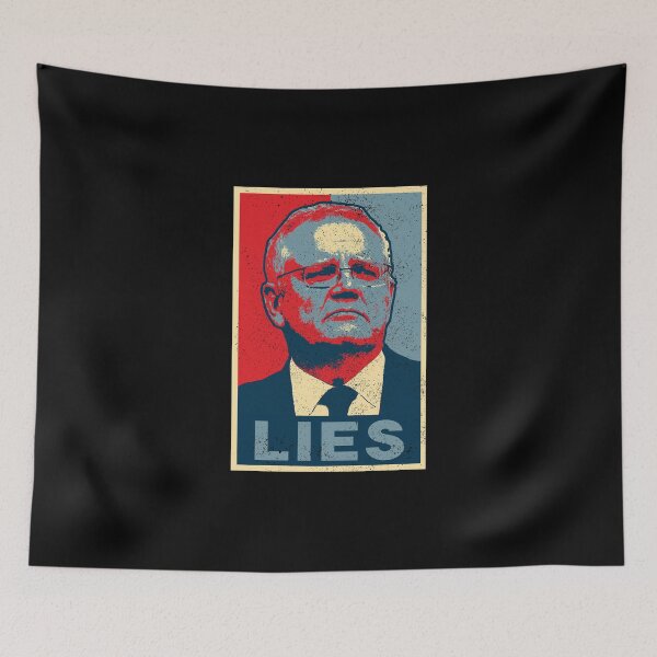 Item preview, Scott Morrison Lies [Worn Design] designed and sold by politicalamity.