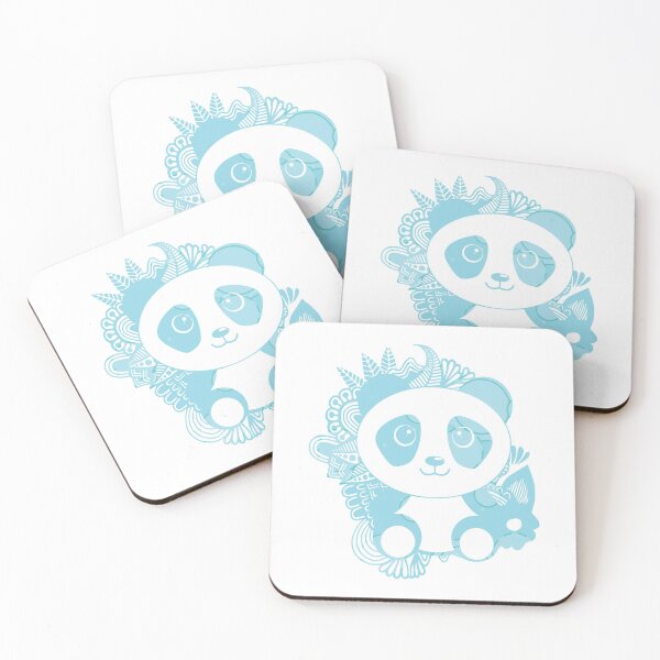 Item preview, Powder Blue Panda in Abstract Jungle designed and sold by Trinket-Trickster.