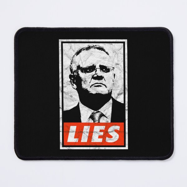 Item preview, Scott Morrison Lies (Black Worn Look) designed and sold by politicalamity.