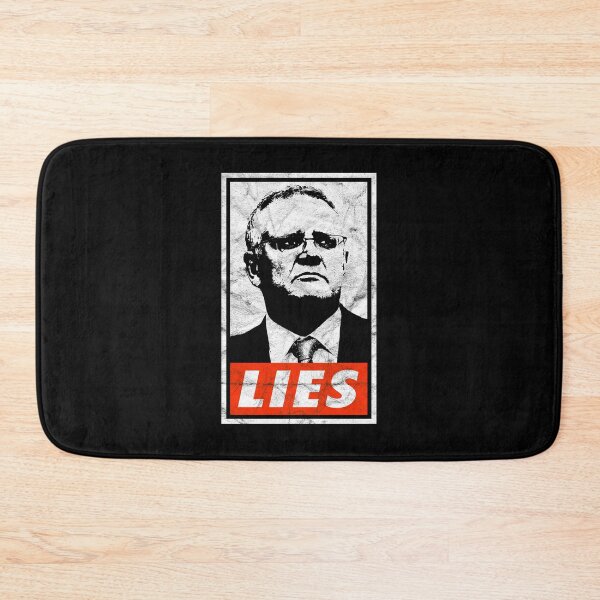 Item preview, Scott Morrison Lies (Black Worn Look) designed and sold by politicalamity.