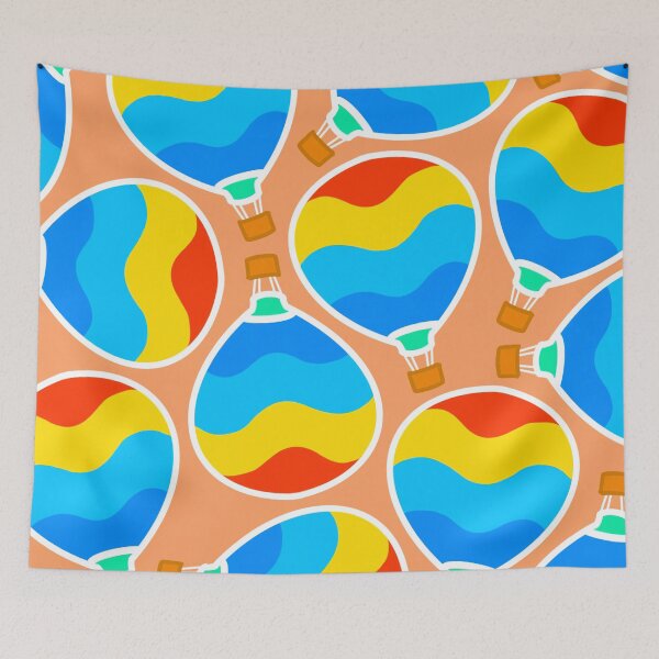 Item preview, Large hot air balloon pattern 2 (Large & Full version) designed and sold by LemonCreamyyyy.