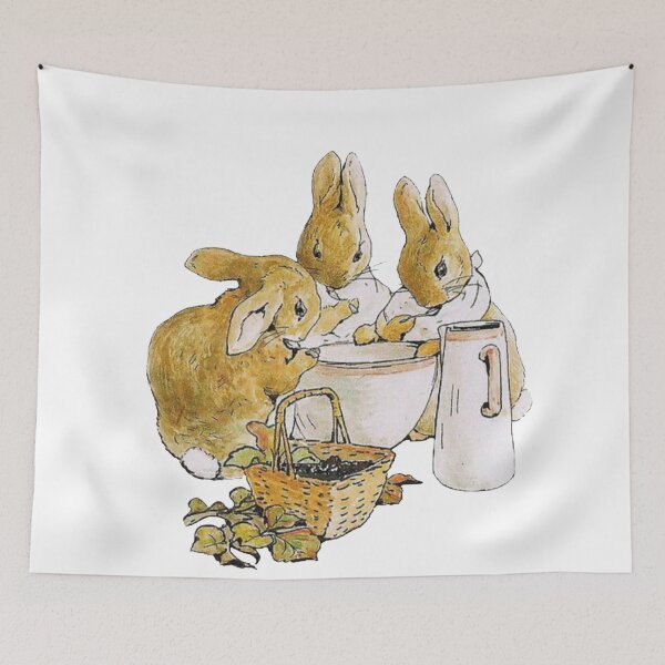 Item preview, Beatrix Potter Flopsy Mopsy and Cotton Tail Illustration  designed and sold by Pinkmagenta.