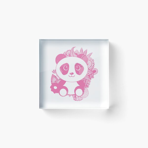 Item preview, Candy Pink Panda in Abstract Jungle designed and sold by Trinket-Trickster.