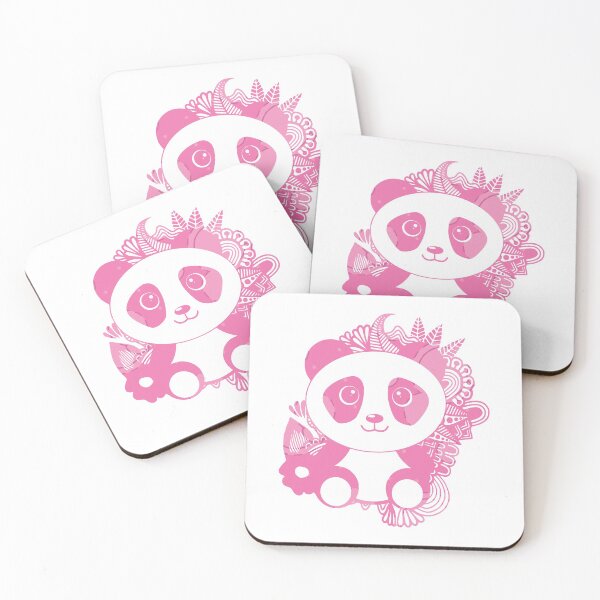 Item preview, Candy Pink Panda in Abstract Jungle designed and sold by Trinket-Trickster.