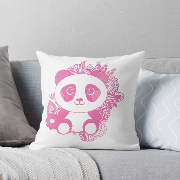 Item preview, Candy Pink Panda in Abstract Jungle designed and sold by Trinket-Trickster.
