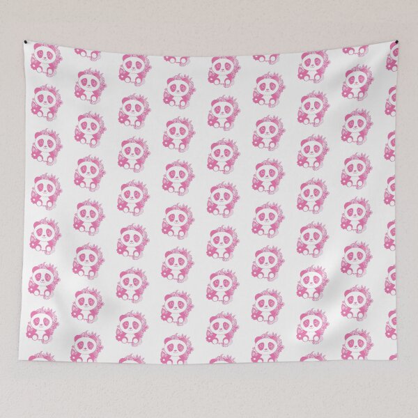 Item preview, Candy Pink Panda in Abstract Jungle designed and sold by Trinket-Trickster.