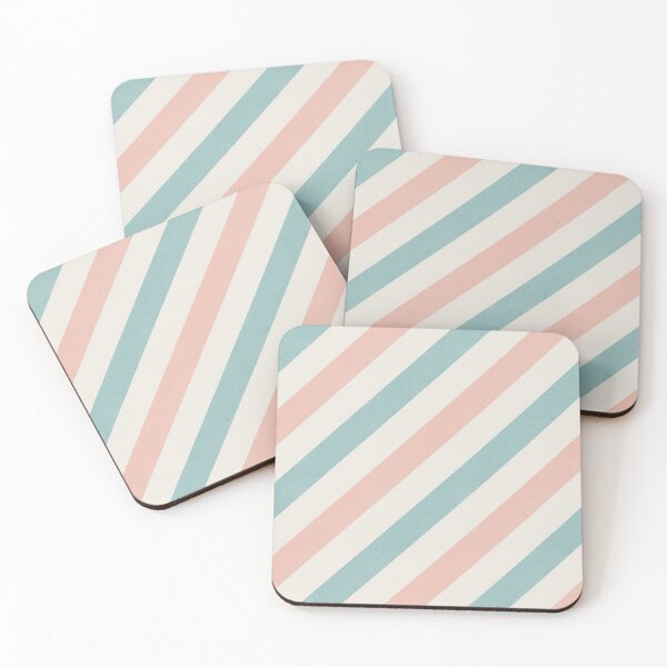 Item preview, Diagonal stripes- teal and pink designed and sold by zhSurfaceDesign.