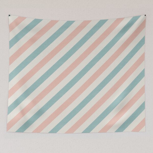Artikelvorschau, Diagonale Streifen - blaugrün und pink entworfen und verkauft von zhSurfaceDesign.