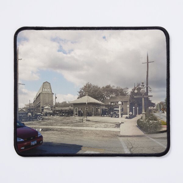 Item preview, Mashup Batavia, IL - Old Gas Station at Wilson & Prairie Streets designed and sold by Shumway Studio.