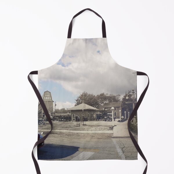 Item preview, Mashup Batavia, IL - Old Gas Station at Wilson & Prairie Streets designed and sold by Shumway Studio.