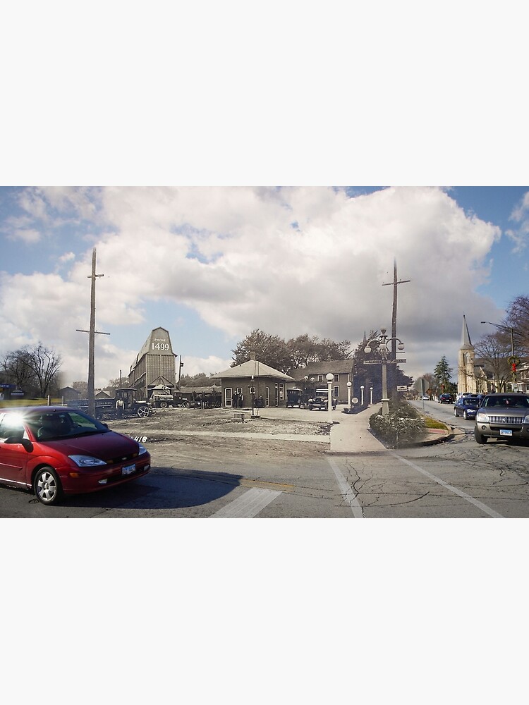 "Mashup Batavia, IL Old Gas Station at Wilson & Prairie Streets" Poster by shumboys30 Redbubble