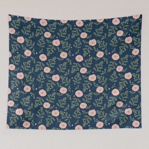 Item preview, Winter Foliage - Navy designed and sold by zhSurfaceDesign.