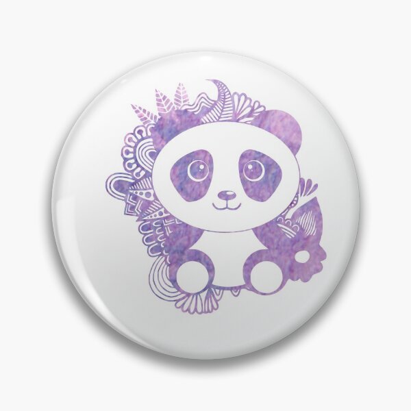 Item preview, Pretty Purple Panda in Abstract Jungle designed and sold by Trinket-Trickster.