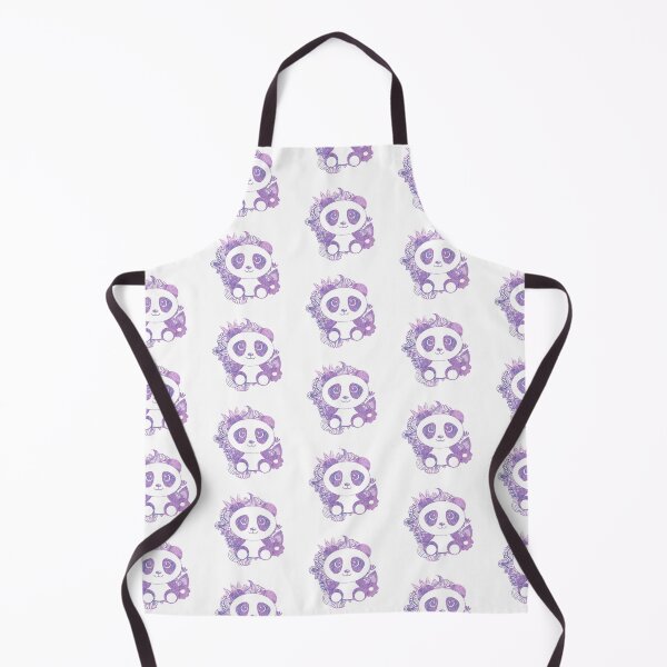 Item preview, Pretty Purple Panda in Abstract Jungle designed and sold by Trinket-Trickster.