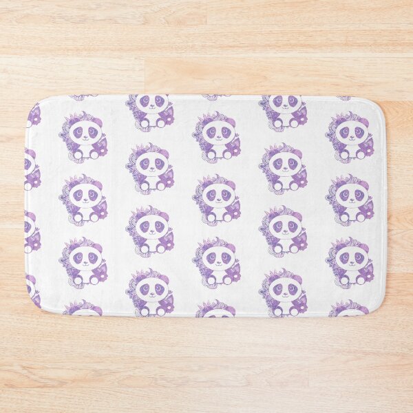 Item preview, Pretty Purple Panda in Abstract Jungle designed and sold by Trinket-Trickster.