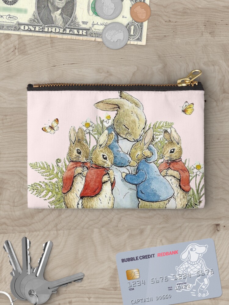 Thumbnail 3 of 4, Zipper Pouch, Beatrix Potter Peter Rabbit Illustration designed and sold by Pinkmagenta.